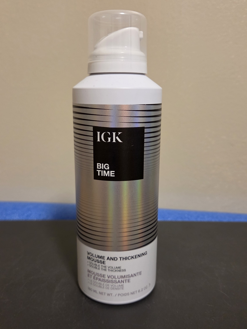 IGK Big Time Volume & Thickening Mousse — Silver and White
